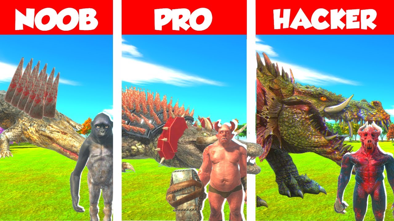 NOOB VS PRO VS HACKER: LIZZIE RAMPAGE CREATING CHALLENGE IN ANIMAL REVOLT BATTLE SIMULATOR