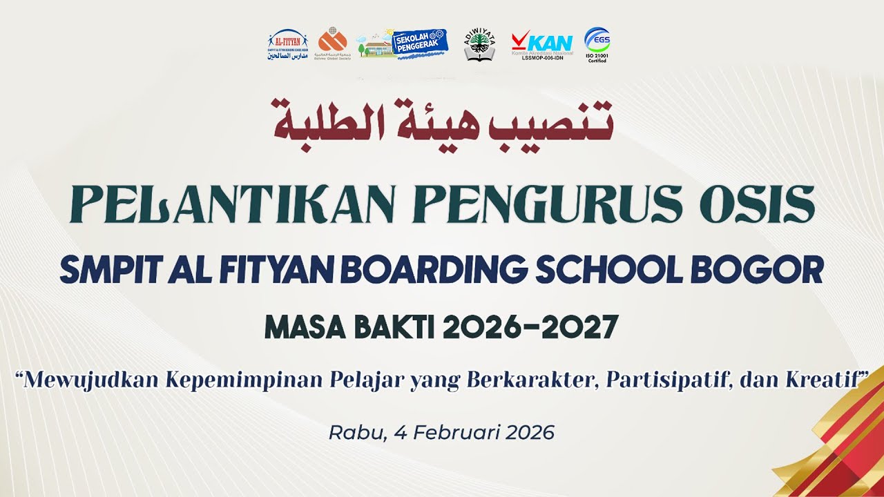 Live Streaming | Pelantikan OSIS Ikhwan SMPIT ABSB Masa Bakti 2026/2027