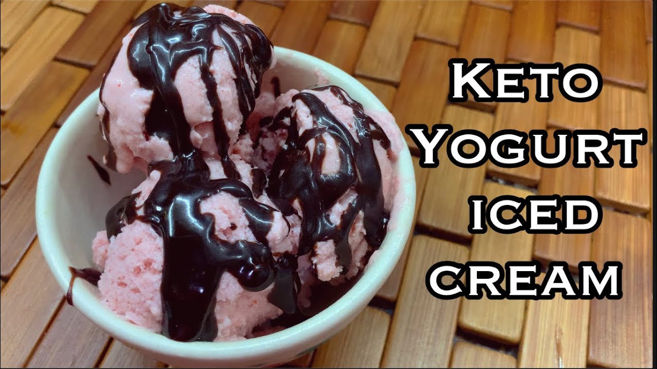3 ingredients KETO GREEK YOGURT ICED CREAM