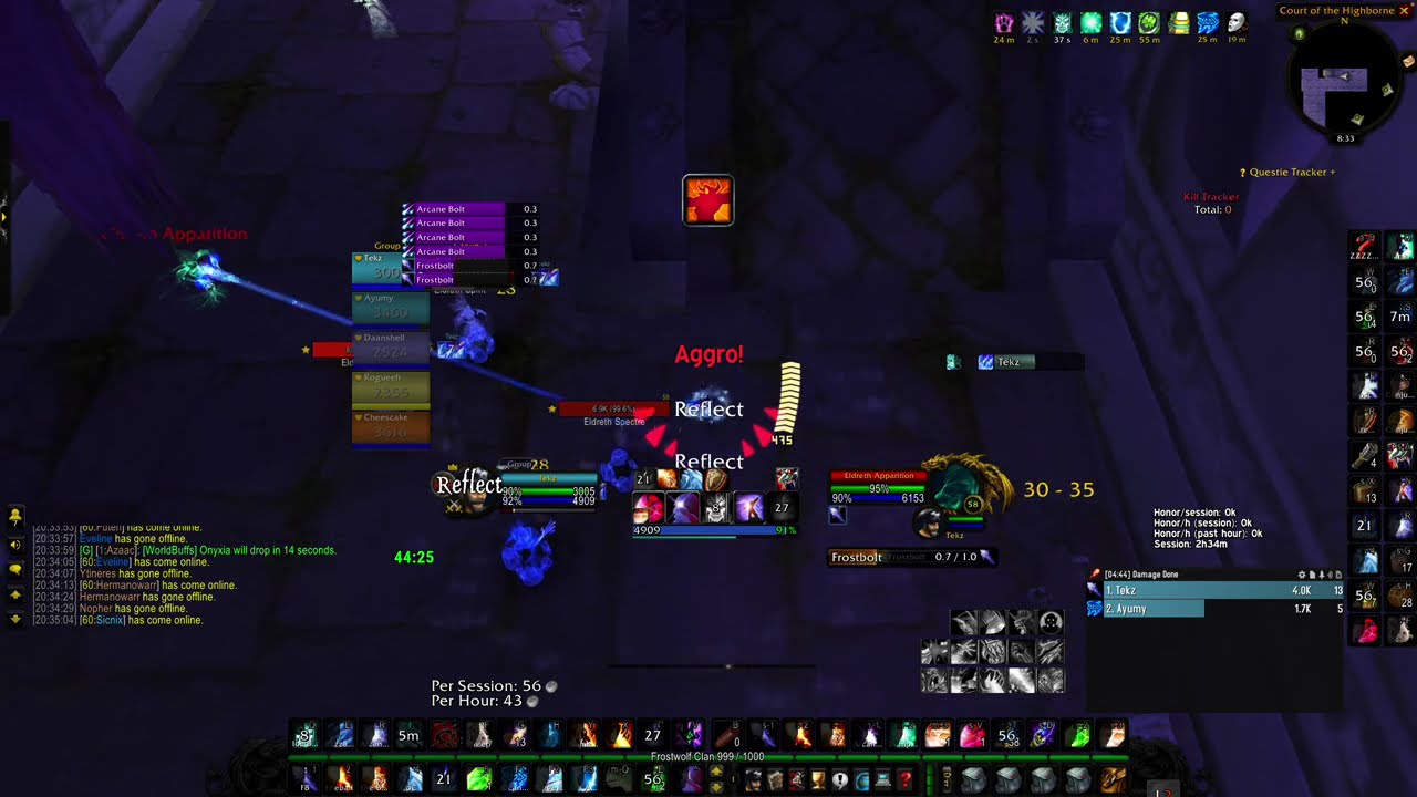 WoW Classic Anniversary Dire Maul West (DMW) Mage Boost 130-150 Mobs No Boss Pull 35k-45k XP 12 Min