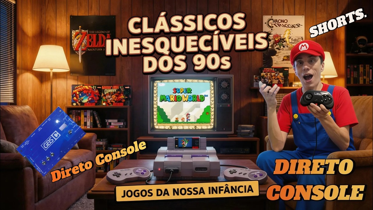 SHORTS RETRO SABADÃO  RETRO Aleatorio Direto Video Gamer Super Nintendo+ GBS -C + SCART #shorts
