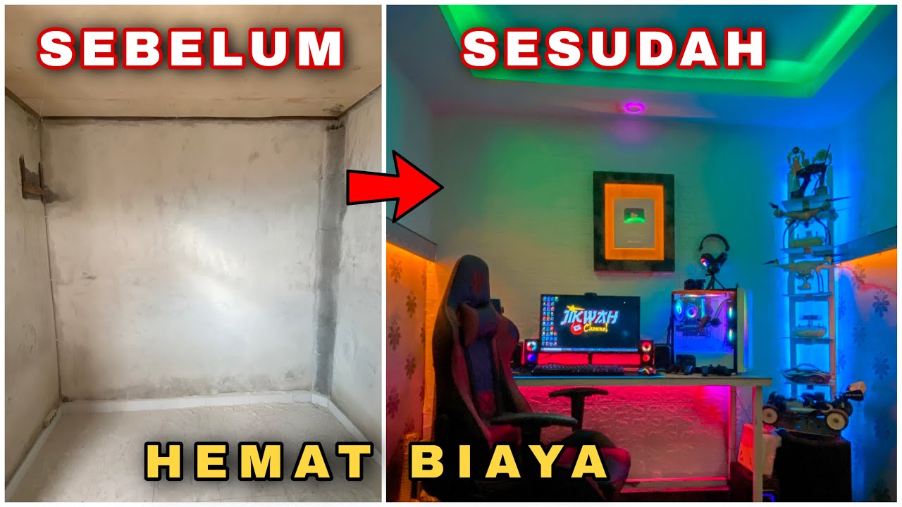 MAKE OVER GUDANG JADI GAMING ROOM / STUDIO YOUTUBE IDAMAN | JIK WAH CHANNEL