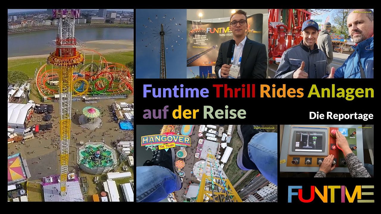 Kirmes Reportage - Funtime Thrill Rides Anlagen auf der Reise - Die Zukunft geht in die Höhe