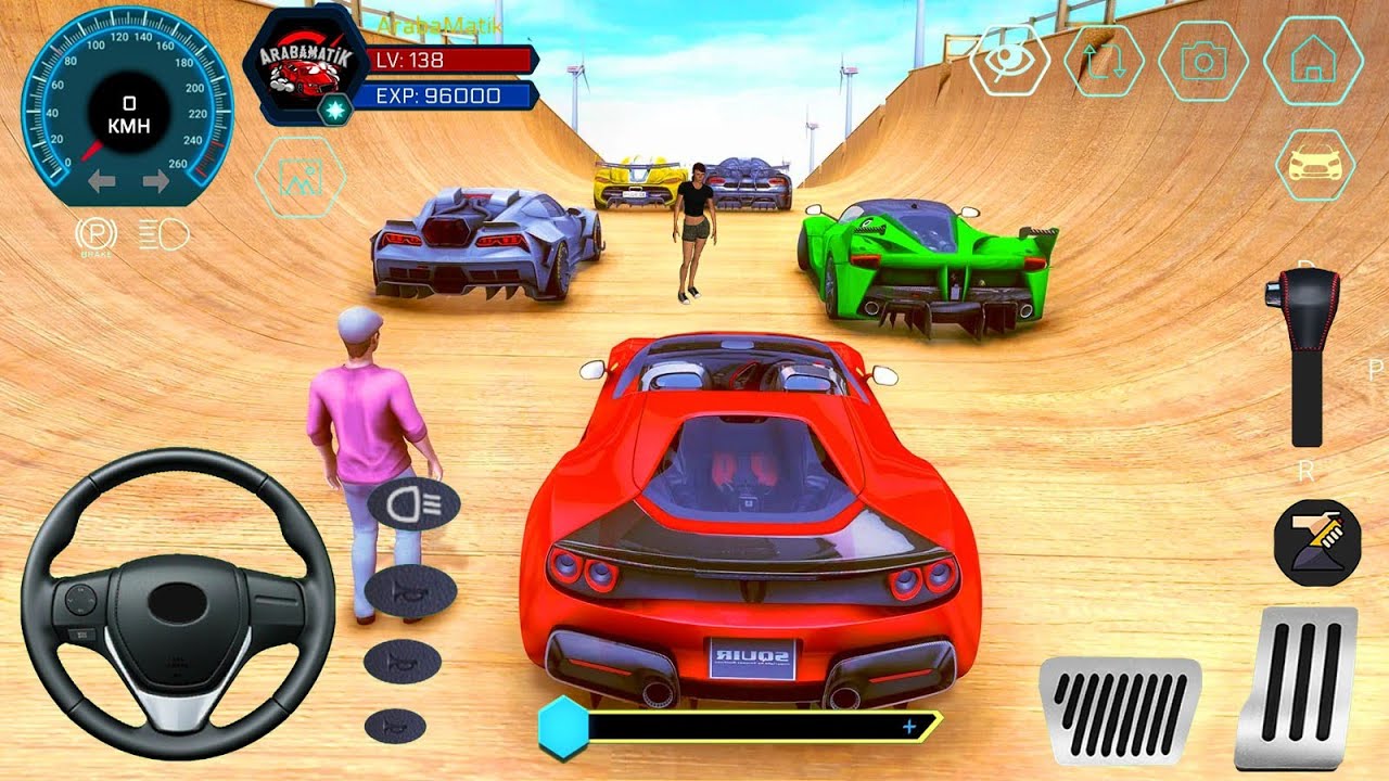 İmkansız Araba Oyunu Sim&uuml;lat&ouml;r&uuml; - GT Mega Ramp Stunt Car Games - Anroid Gameplay