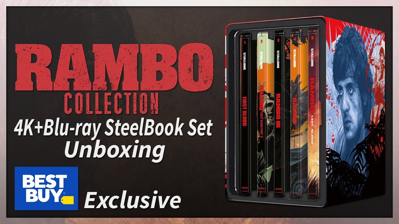 Rambo Collection Best Buy Exclusive 4K+2D Blu-ray SteelBook Set Unboxing
