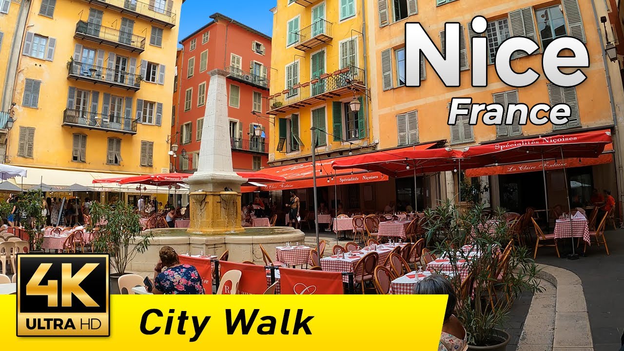 Nice, France - The Old City | Walking Tour 4k | Côte d'Azur