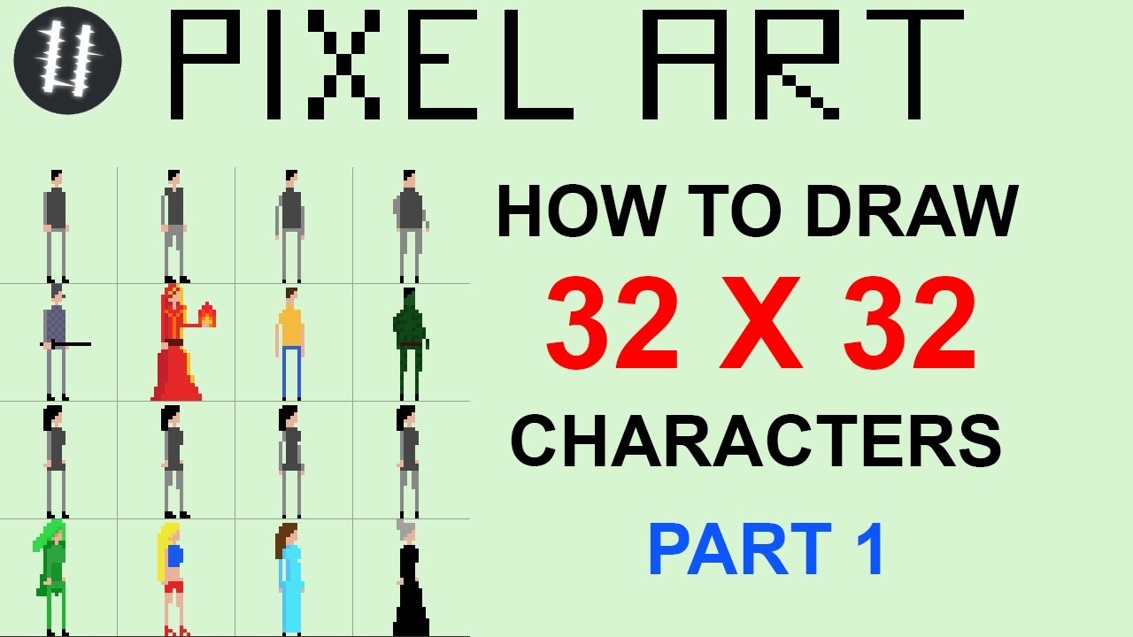 How To Pixel Art Tutorials [13] - Draw 32x32 Character (Part 1)