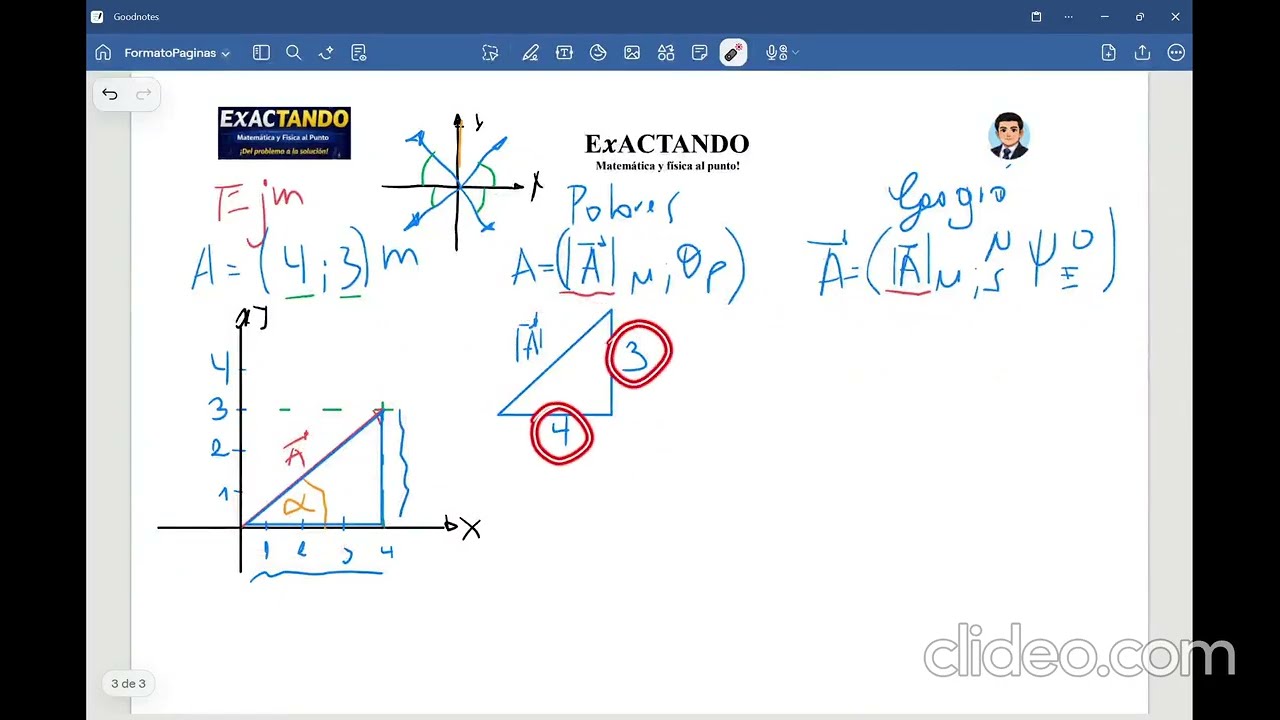 Convertir Vector en Rectangular a Polar y Geográfica (Primer Cuadrante)