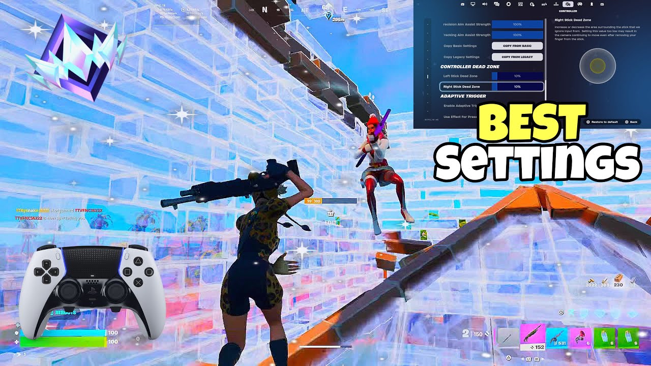 NEW Best Controller SETTINGS + Aimbot Sensitivity On Console (Fortnite Tutorial)