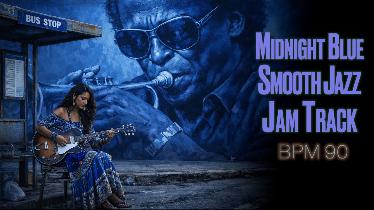 Midnight Blue Smooth Jazz Backing Track in E phrygian mode↓Chords & ScaleCharts