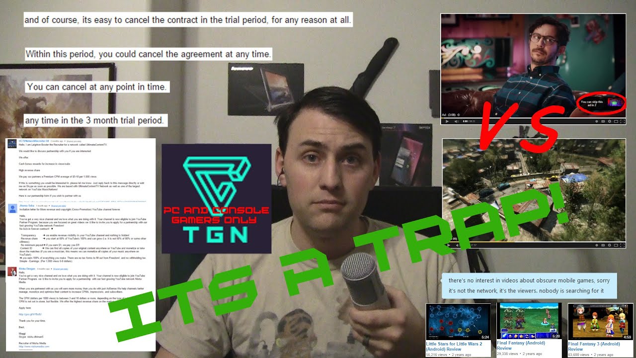 Multi-Channel Networks: Advantages, Disadvantages, and Why I left OR How TGN Screwed Me