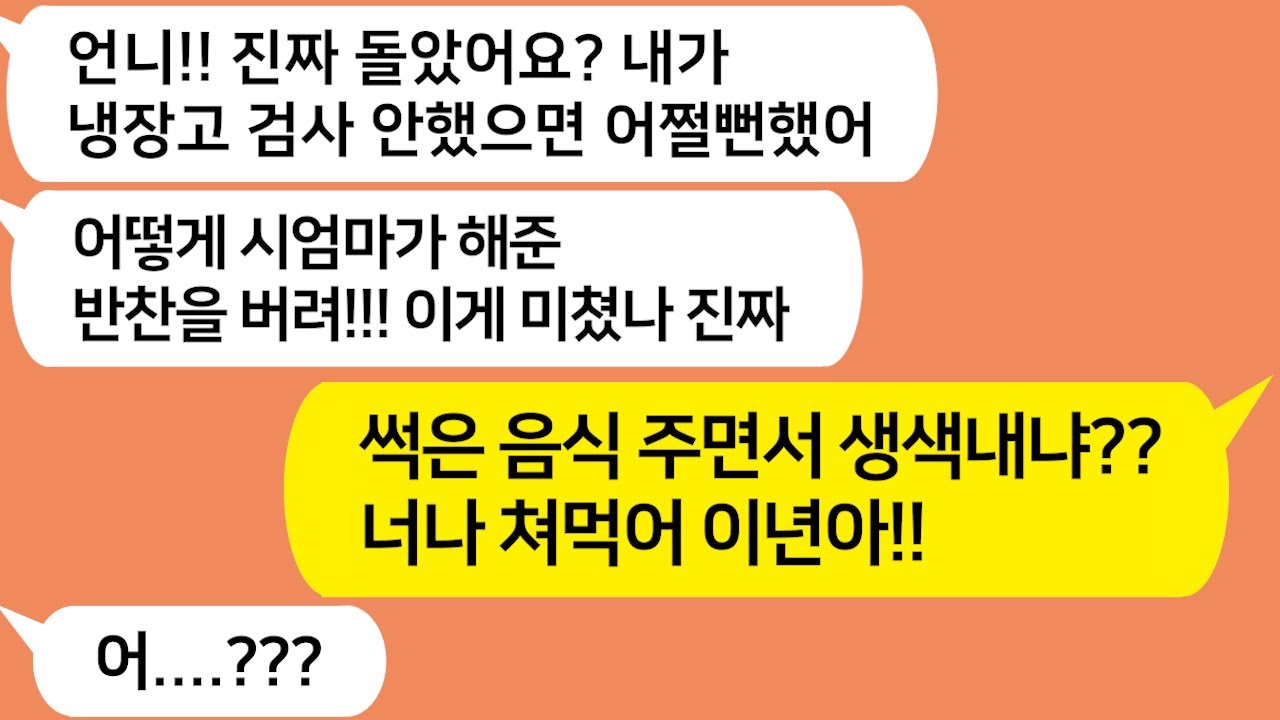 (톡톡드라마) 시엄마 반찬을 버렸다고 지. 랄하는 시누이를 참교육 해줬습니다 ㅎㅎ/사연라디오/네이트판/핫썰/사이다사연/톡썰/톡참교육/톡톡사이다/꿀꿀극장