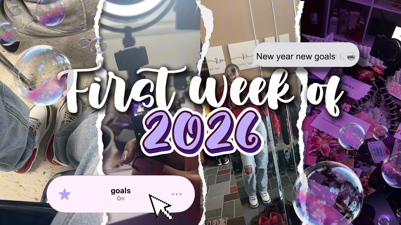 FIRST WEEK OF 2026🫧🧘🏽‍♀️| osmo pocket 2 unboxing, vision board, mini school vlog, etc...