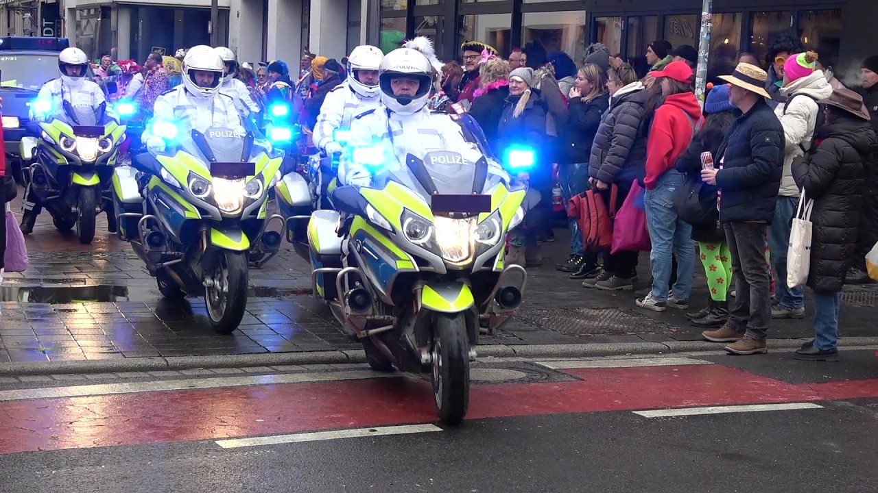 14.800 Video: Zugbegleitung + Fahrzeuge im Zug + Einsatzfahrten an Rosenmontag 2026 -Zusammenschnitt