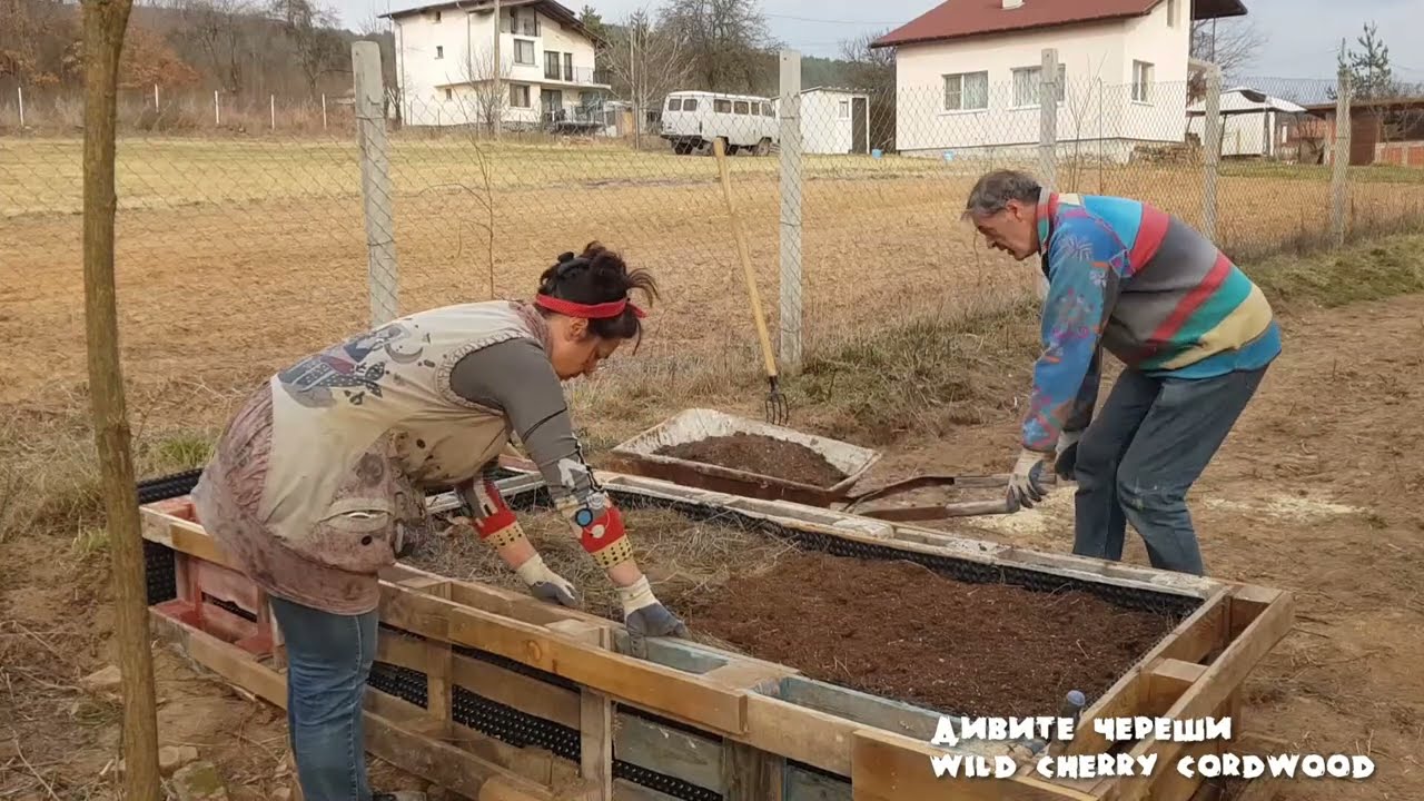 Wild Cherry Cordwood - Raised Vegetables Bed / Дивите череши - Повдигнати лехи