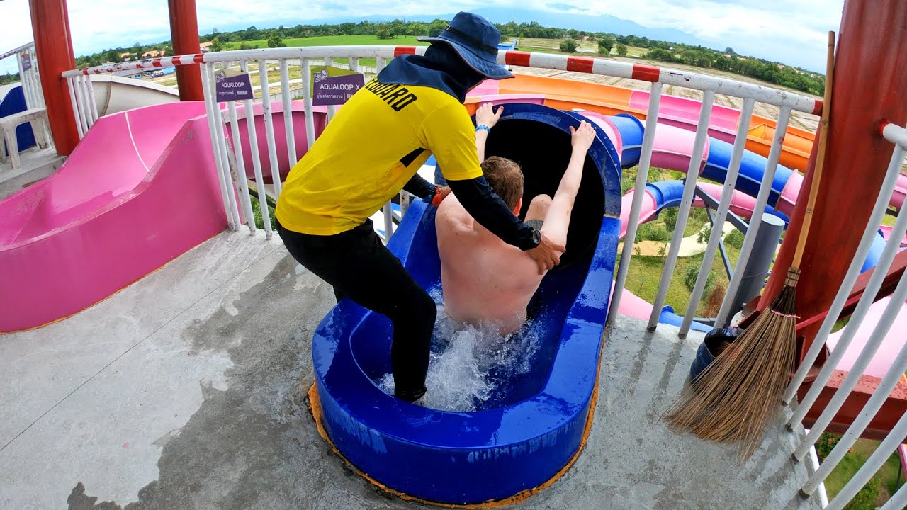 AQUALOOP X - Fast Body Slide at Tube Trek Water Park