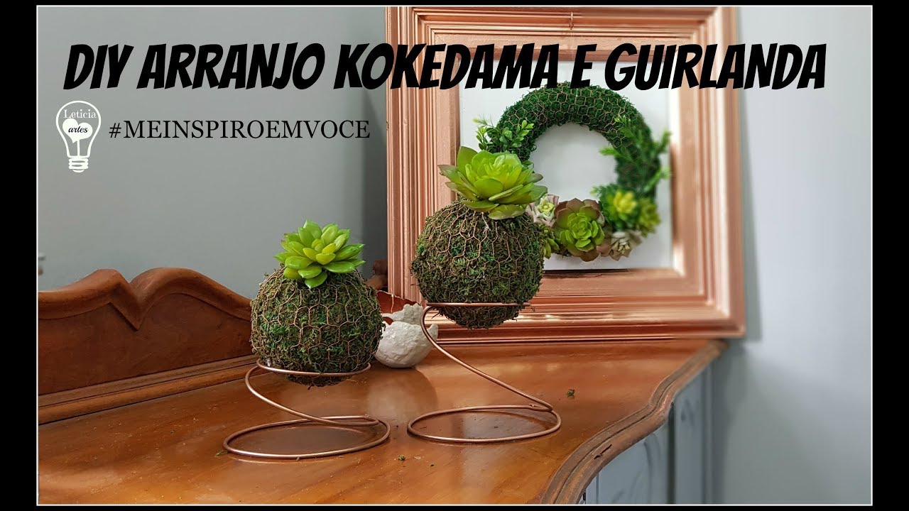 DIY ARRANJO  KOKEDAMA #MEINSPIROEMVOCE COM PENSE E DECORE