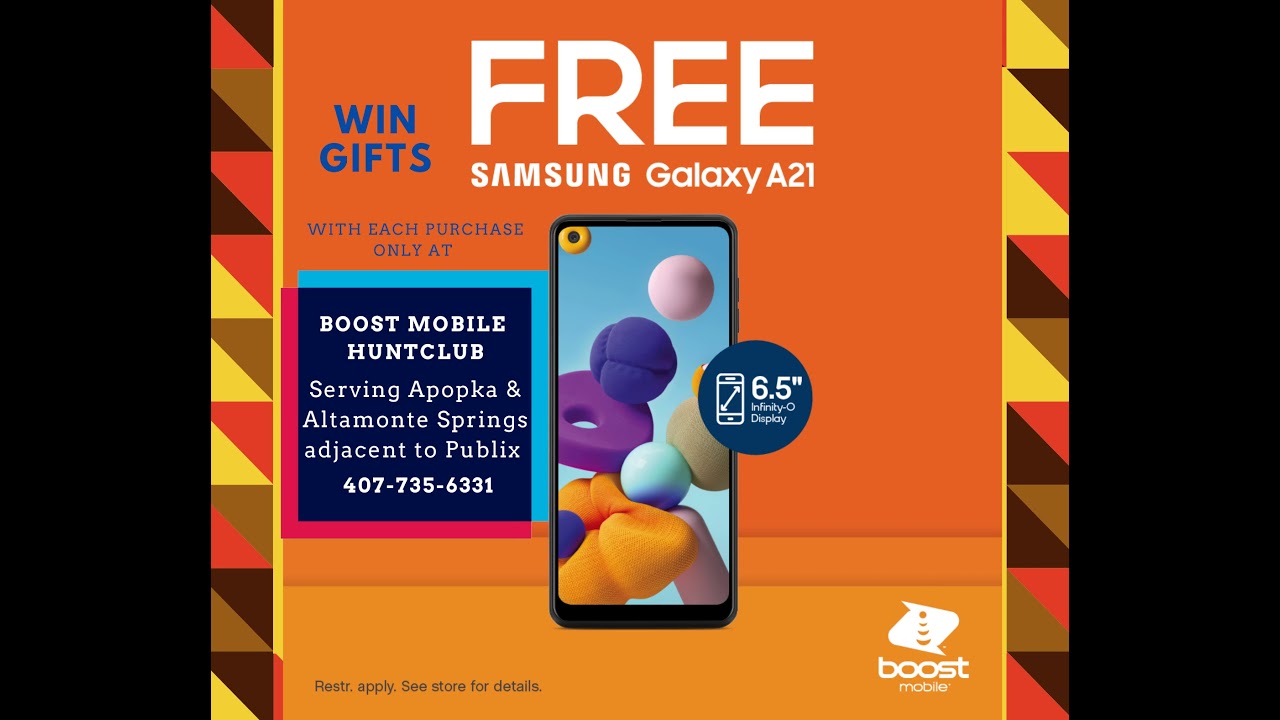 Boost Mobile Apopka Altamonte Springs - Free Samsung Galaxy A 21 Free when Switch February 2021