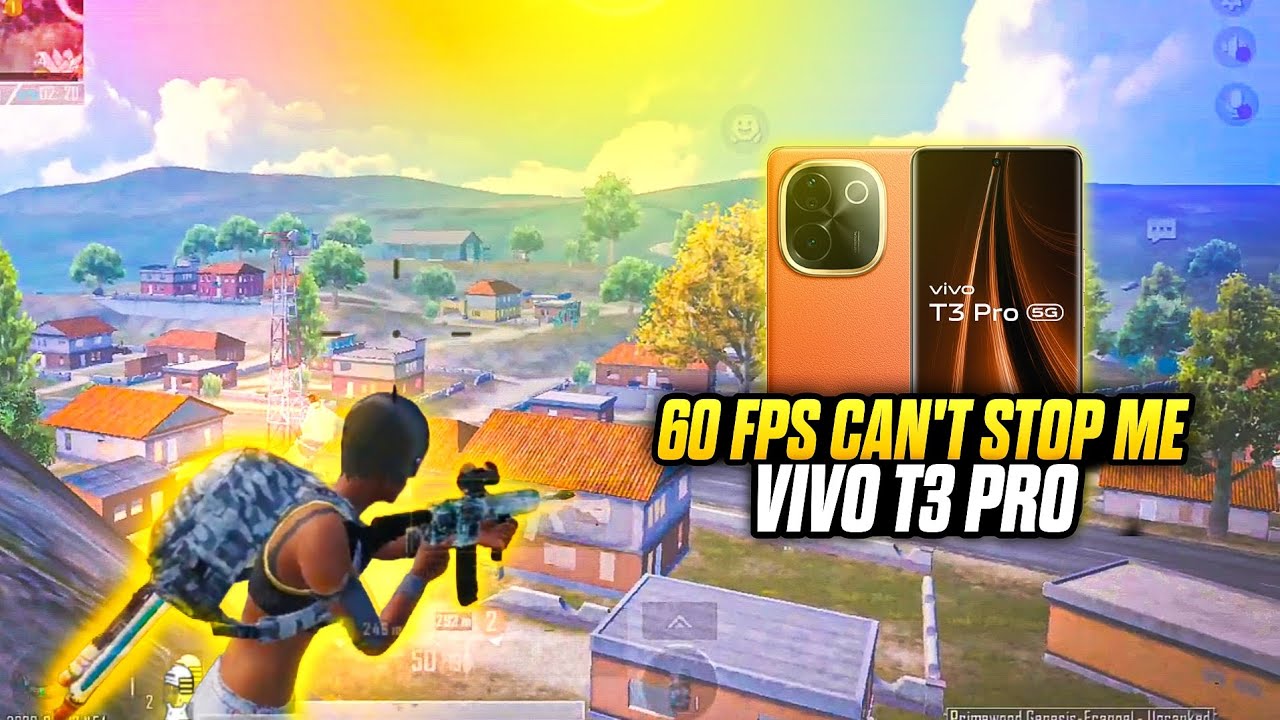 How I handle my 60 fps ☠️ against streamer!! Vivo T3 PRO 🔱