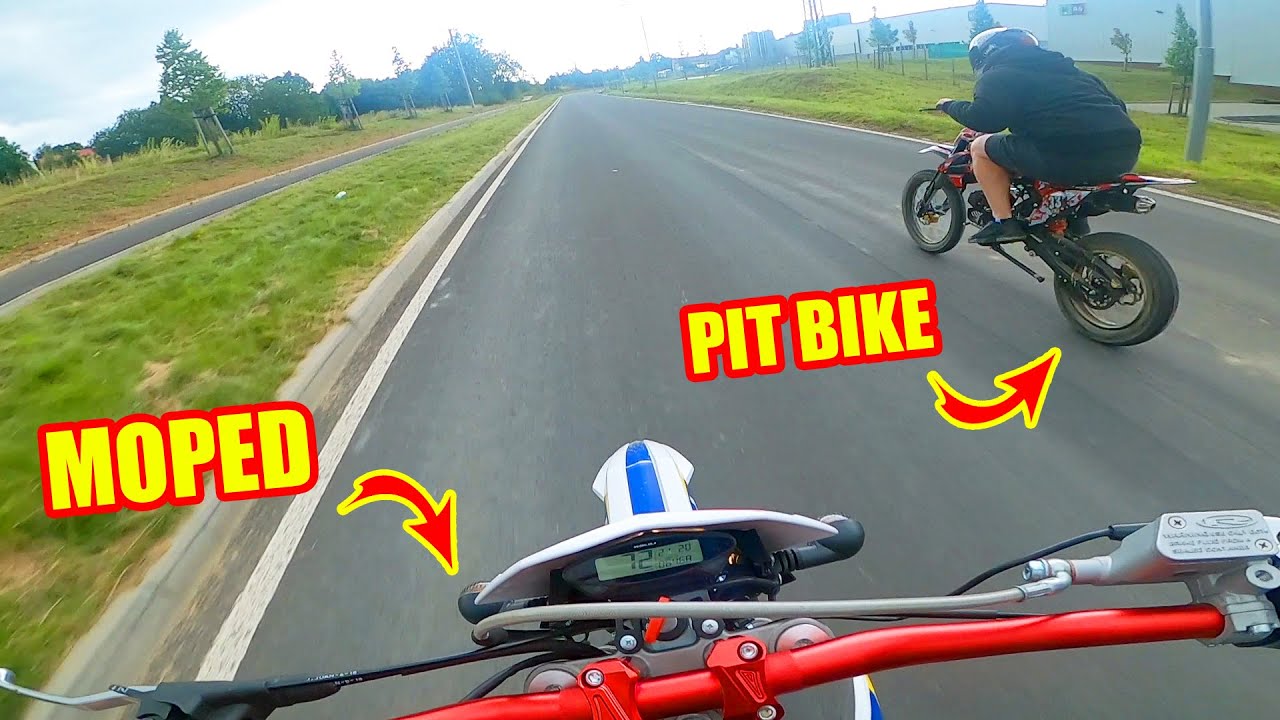 50ccm MOPED vs 125ccm PIT BIKE! - Wer ist schneller? (Tuning Update)