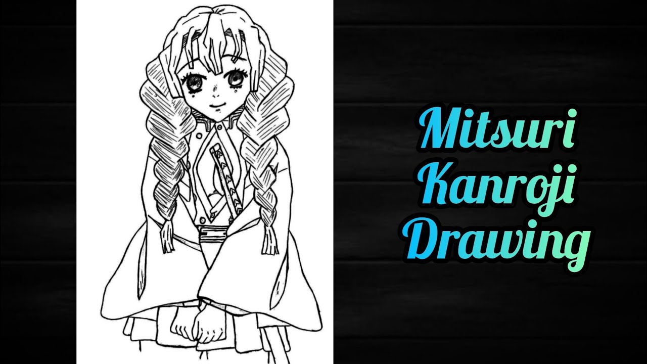 How to draw Mitsuri Kanroji from demon slayer | Mitsuri Kanroji drawing | Easy anime drawing |