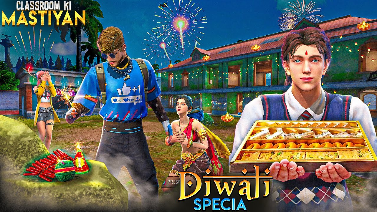 Diwali Special - Classroom Ki Mastiyan | Free Fire Story | @mrnefgamer