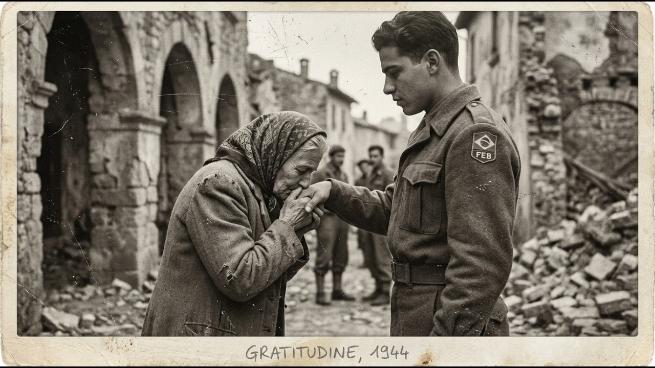 Órfã Italiana Pede Pão a um Pracinha  O Gesto Que Mudou a Vida Dela Para Sempre