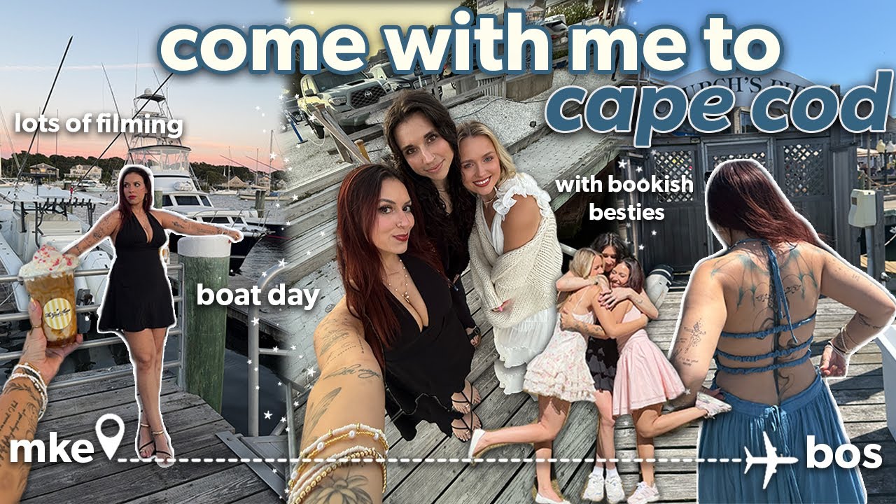 come with me on a book bestie trip! 🛩️🌴🐚  (a week in cape cod + reuniting with my girls) 