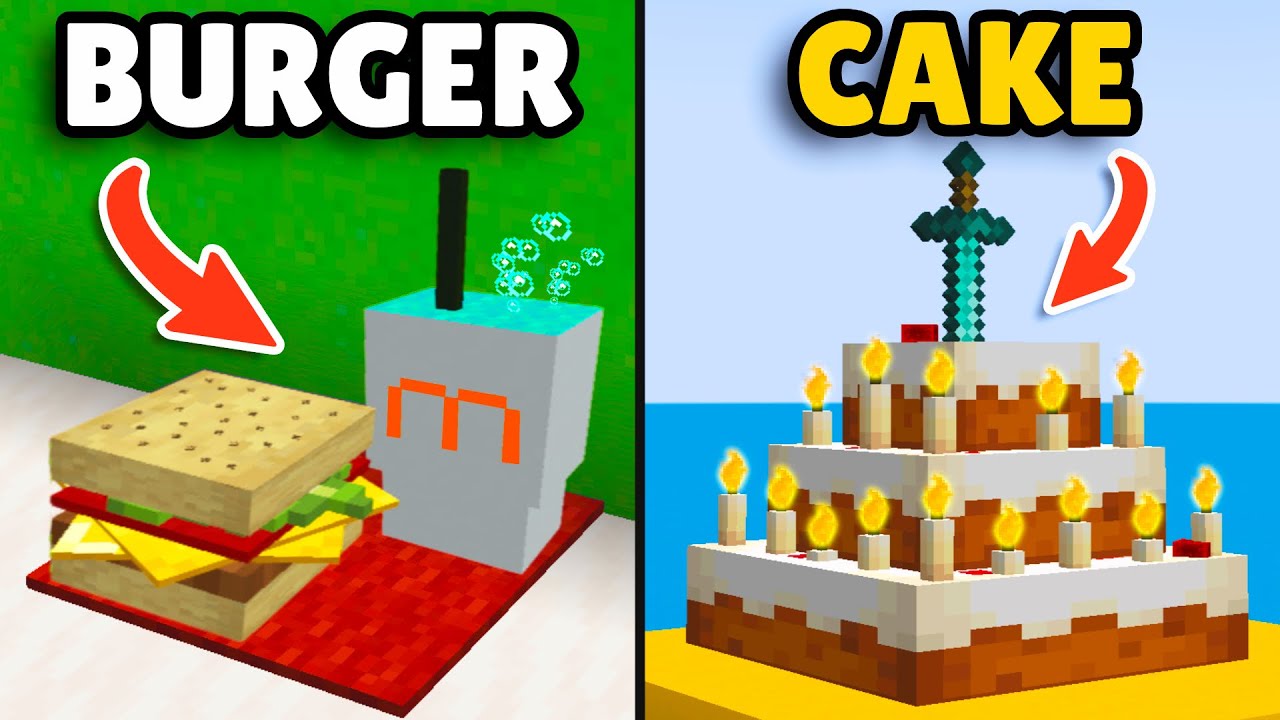 MINECRAFT: 50+ Food Build Hacks!