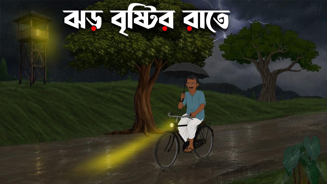 Jhor Brisitr Rate - Bhuter Golpo | Bangla Horror Story | Animated Village Horror Story | BBA