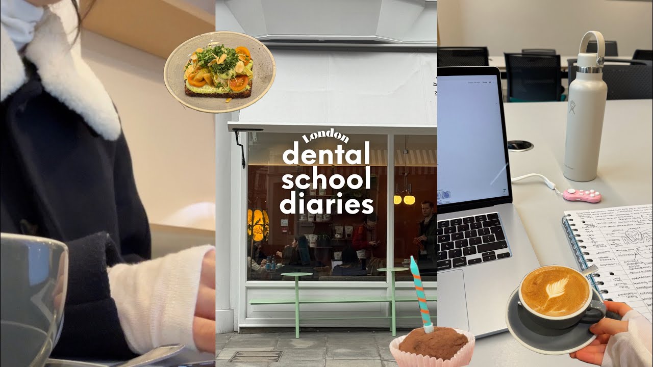 London dental school vlog | studying-cooking on repeat, snowy London, trying Dubai chewy cookies