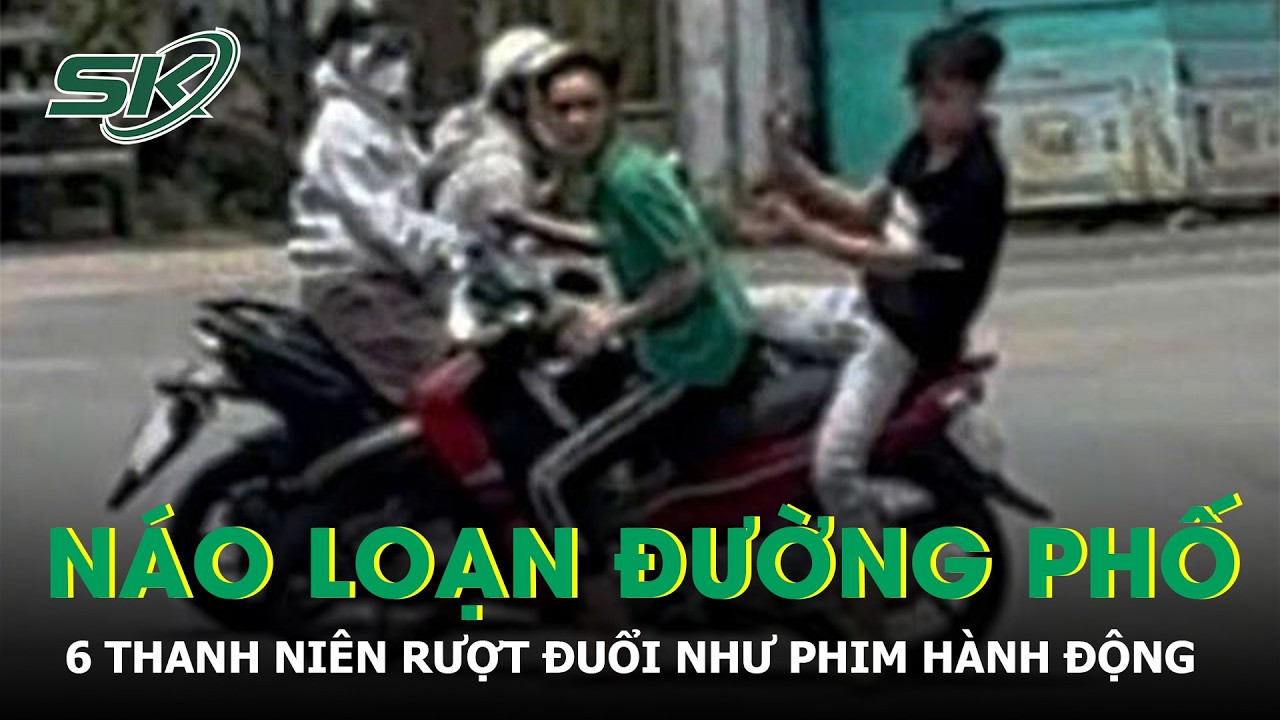 Rượt đuổi như phim hành động, 6 thanh niên gây náo loạn đường phố | SKĐS