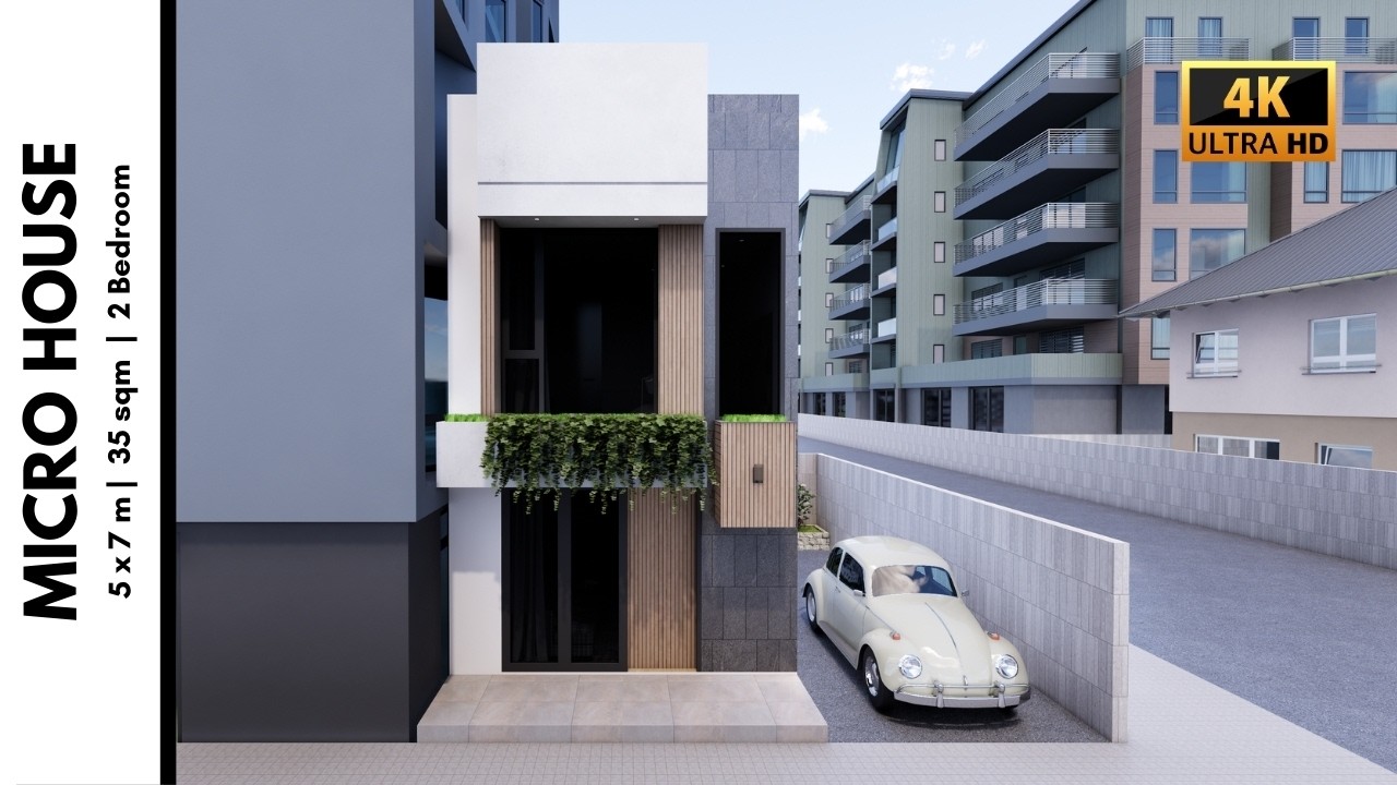 5 × 7m Urban Micro House That Feels Surprisingly Spacious! 😱 | 35 sqm Modern Home with 2 Bedrooms