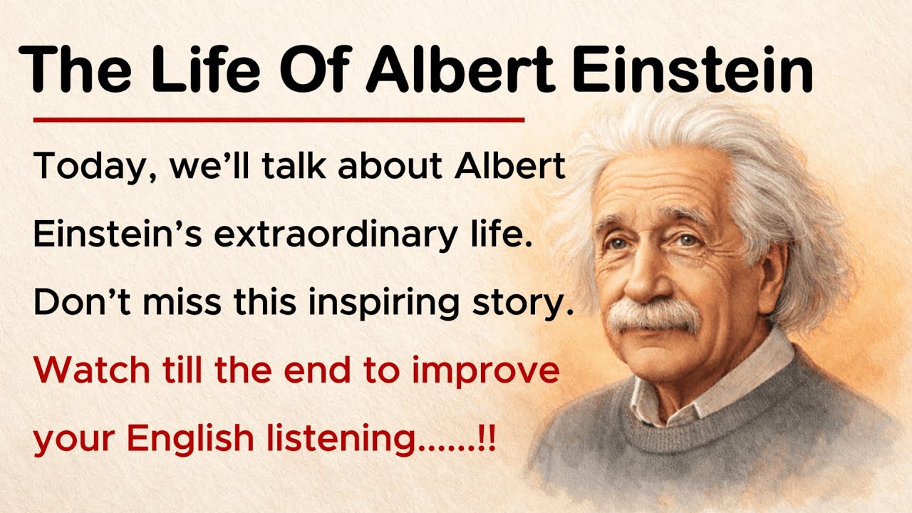 The Life Story Of Albert Einstein | Learn English Through Story🔥Graded Reader | Listening Practice ✅