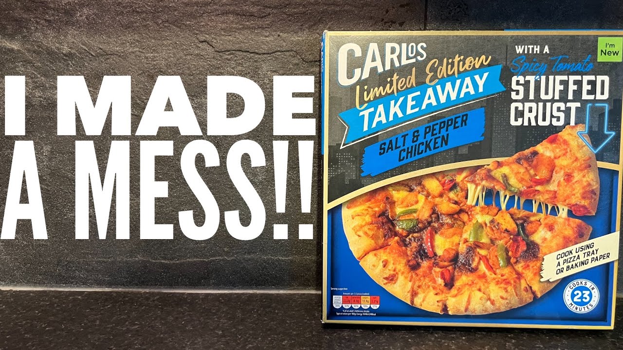 Aldi Carlos Take Away Salt & Pepper Chicken Pizza Review | Limited Edition Stuffed Crust Pizza