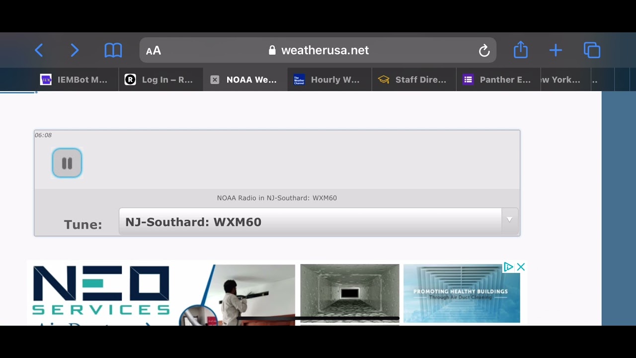 11/3/21 - WXM60 Required Weekly Test (EAS #275)