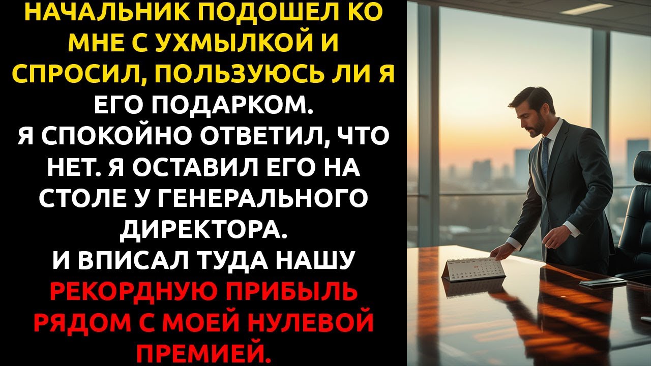 Я оставил записку на столе ГЕНДИРЕКТОРА — и на утро моего начальника уже не было в офисе.