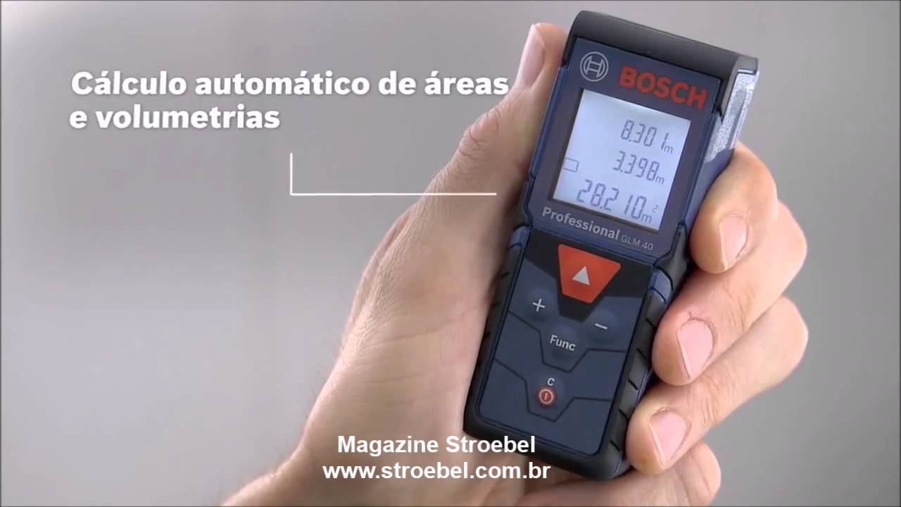 Trena a Laser 40m Bosch GLM40 (Medidor de Dist&acirc;ncia Eletr&ocirc;nico) - At&eacute; 40 metros