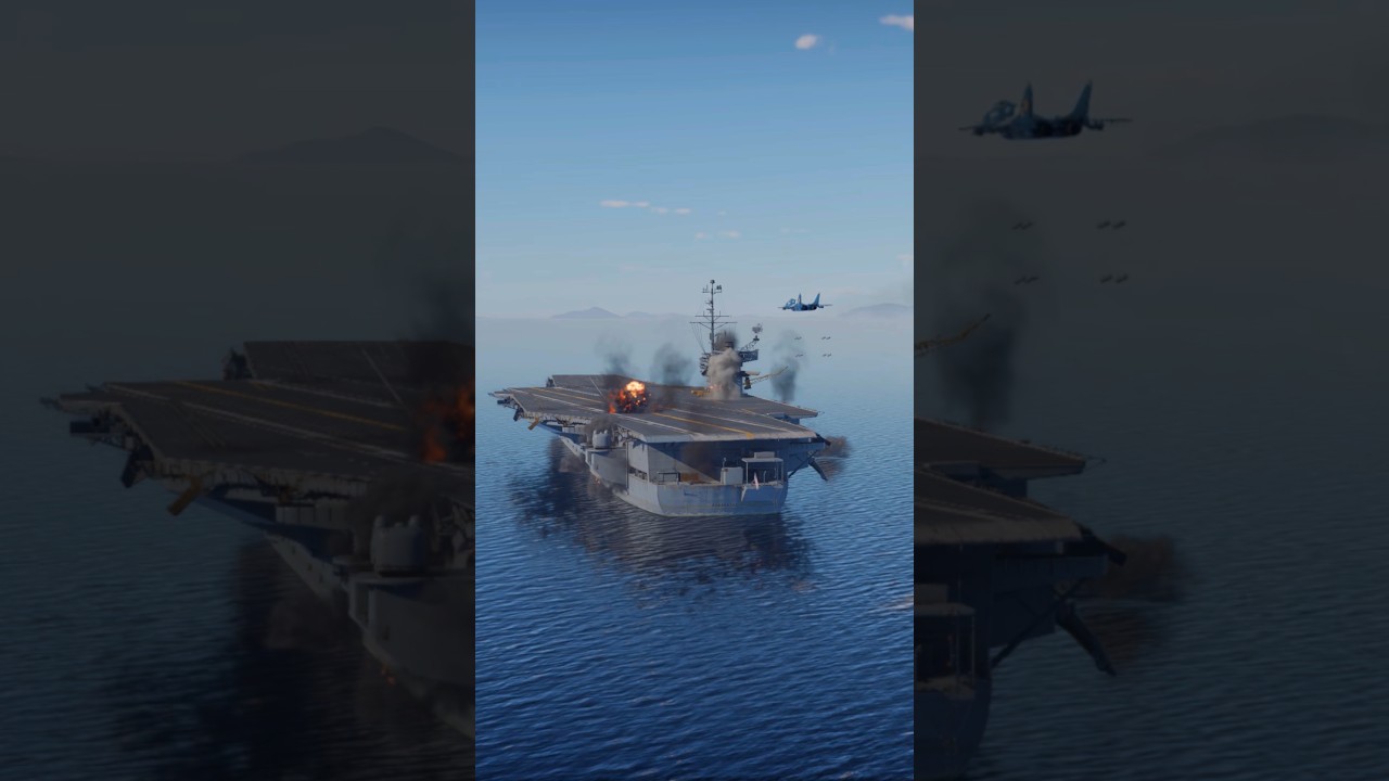 Watch this massive USS Forrestal carrier strike now.