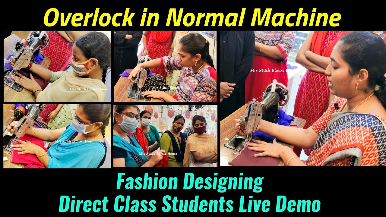 Overlock in Normal Sewing Machine | Blouse Over Lock | Fashion Designing Tailoring Classes in Tamil