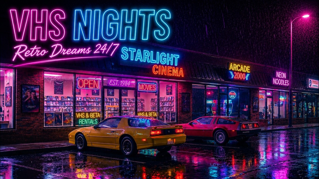 🌃 RETROWAVE LIVE &mdash; Rainy Arcade Nights & Neon Dreams