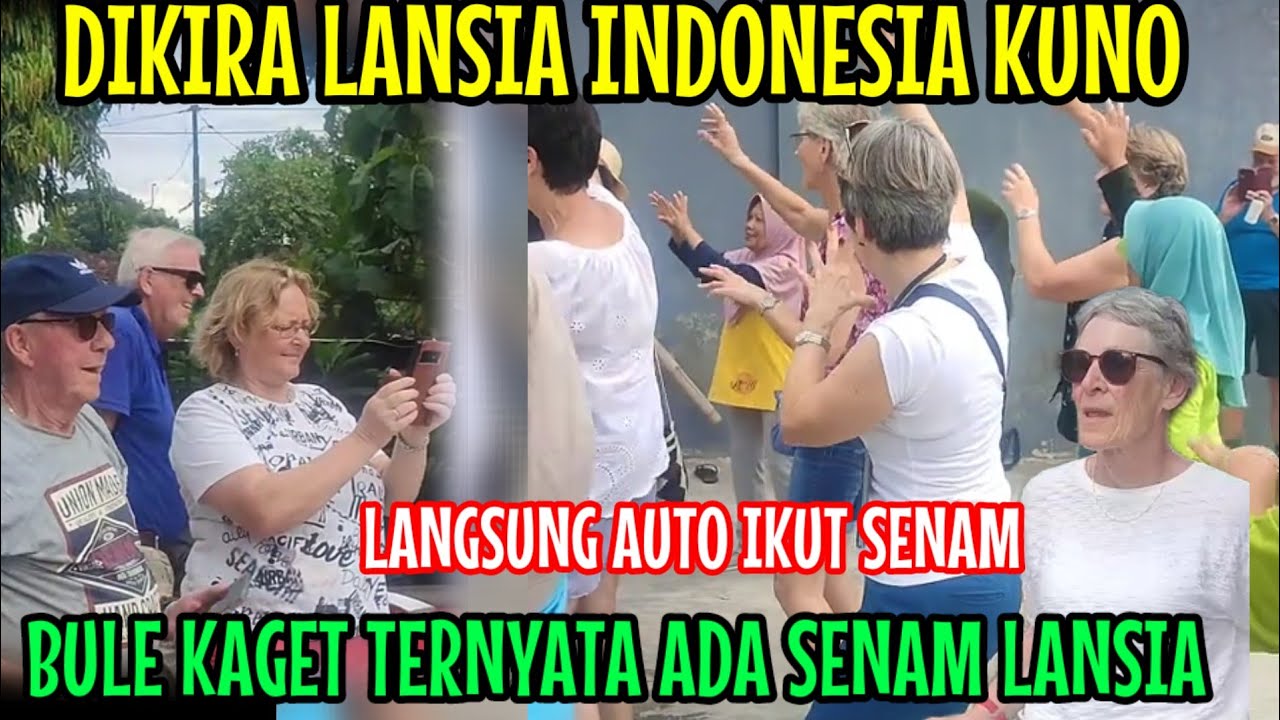Bule Belanda Tak Berkutik Saat Ikut Senam Lansia Indonesia 
