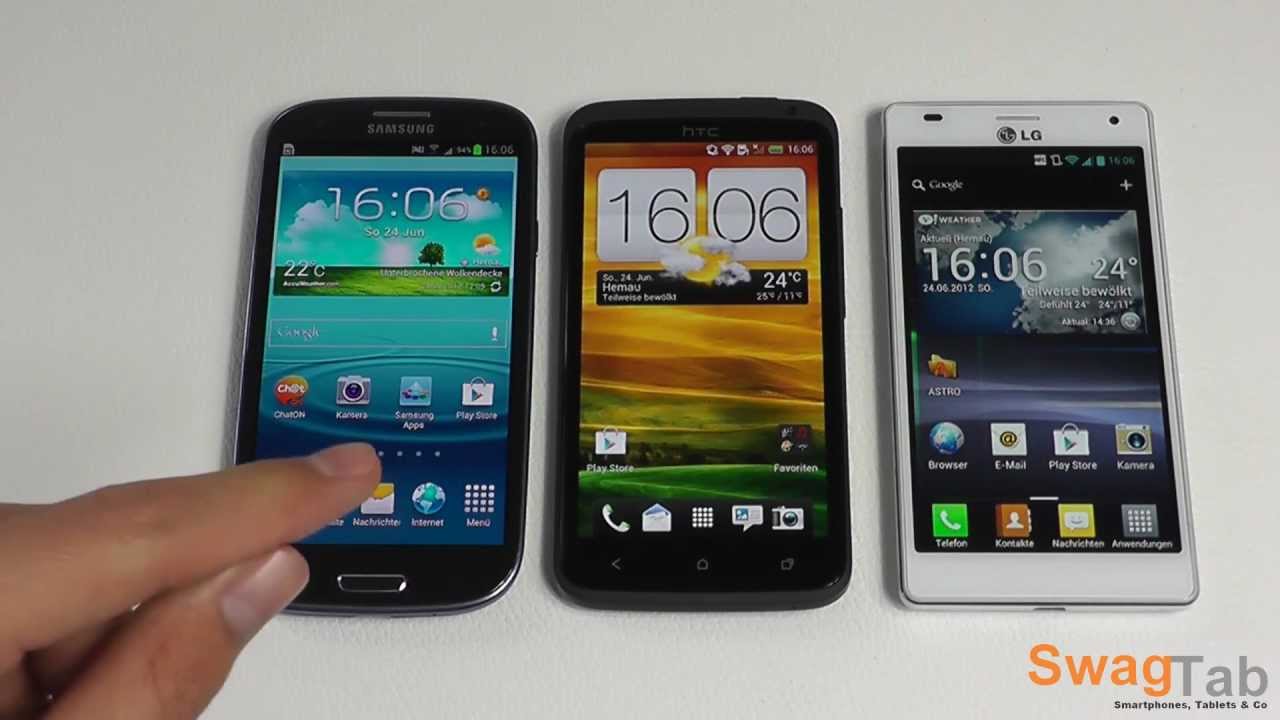 Displayvergleich: Samsung Galaxy S3 vs HTC One X & LG Optimus 4X HD | SwagTab