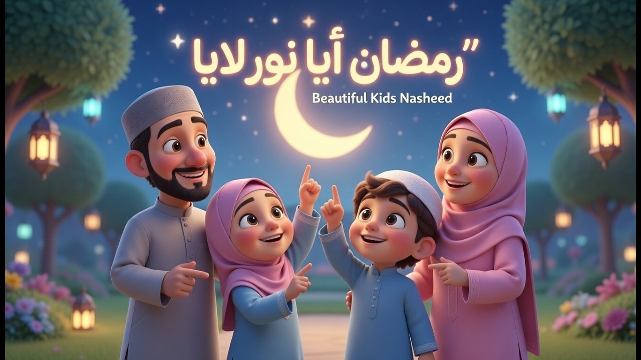 Ramadan Aaya Noor Laya 🌙 | Beautiful Kids Nasheed | Islamic Poem for Children | Ramadan Poem 2026