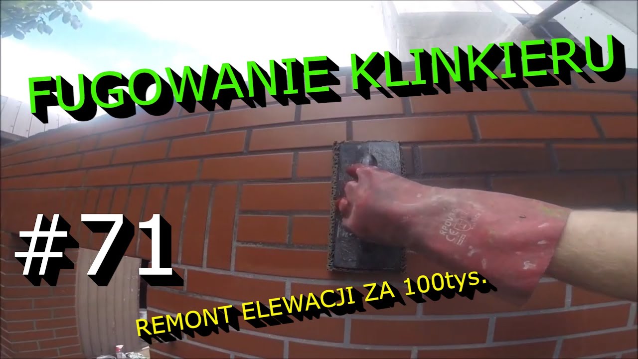 Szczelne fugowanie klinkieru. Płytki elewacyjne imitacja cegły klinkierowej. #RemontElewacjiZa100tys