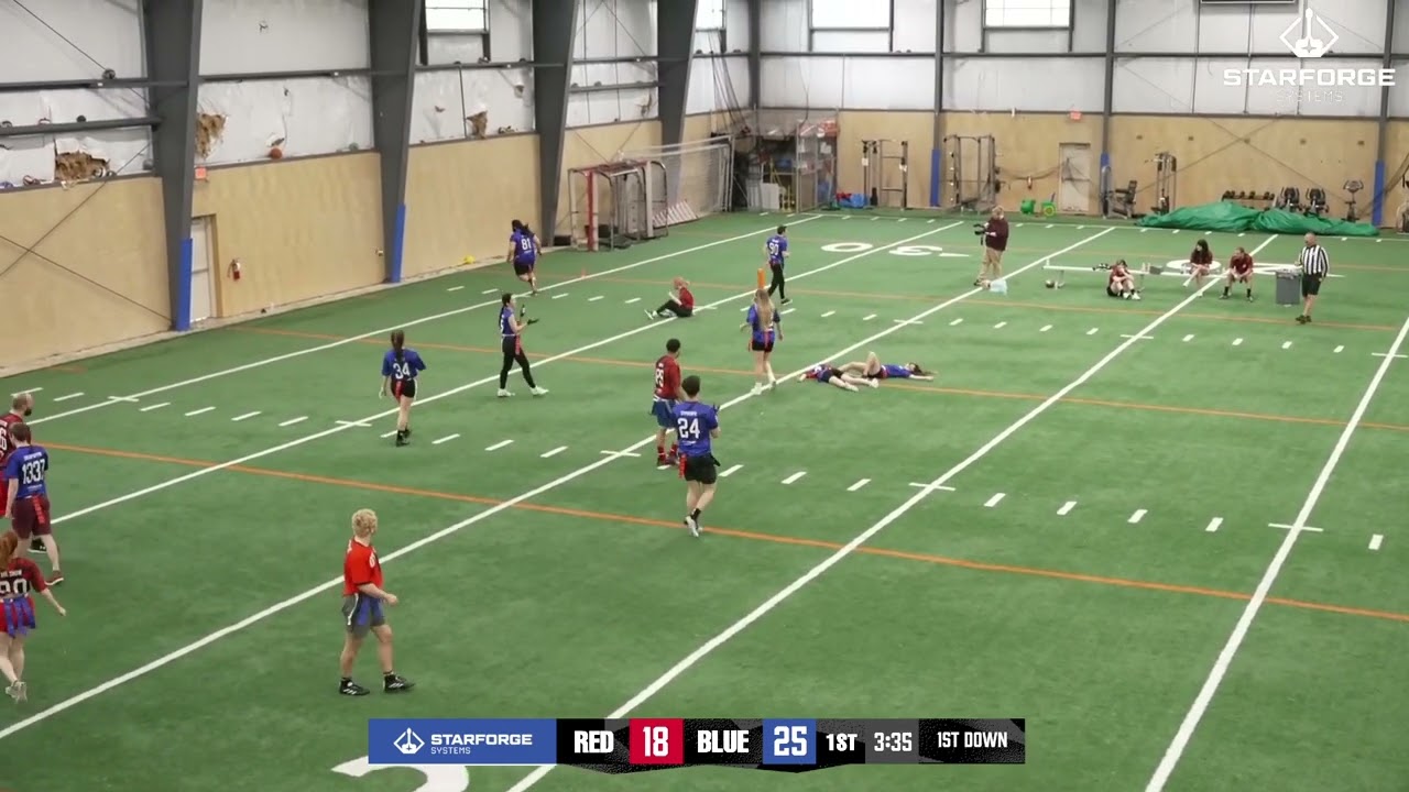 Emiru gets  knocked out by ExtraEmily during football