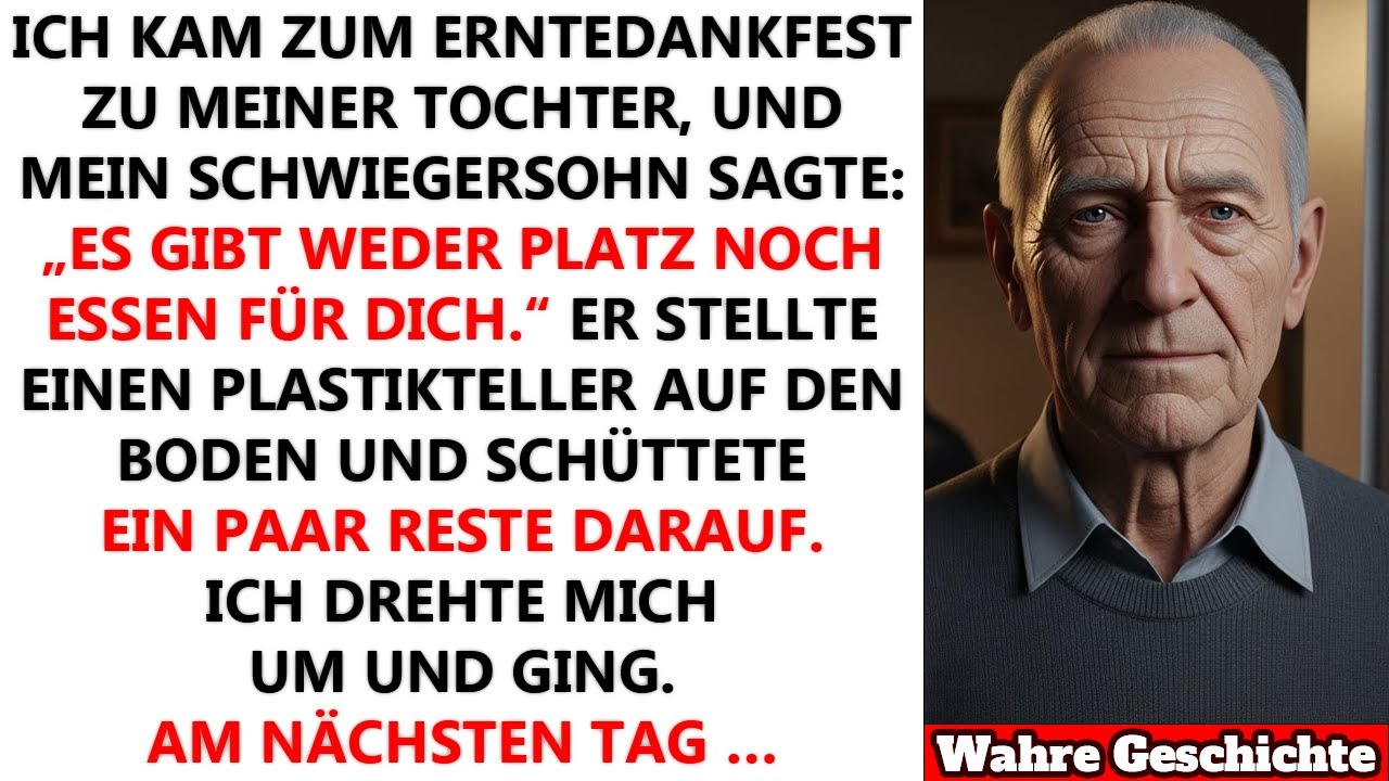 „Hier ist kein Platz für dich!“, sagte mein Schwiegersohn an Thanksgiving – am nächsten Tag…