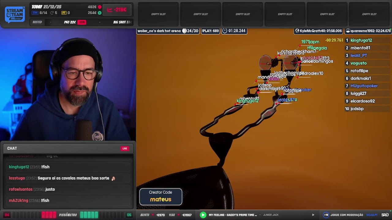 🔴LIVE em www.twitch.tv/mat3usPT 🔵  Last Poker Before 2026🔵