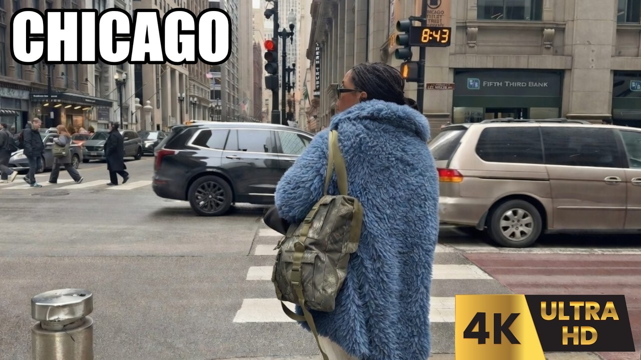 Chicago Winter Walk Downtown Morning Walking Tour March 3, 2026 4k