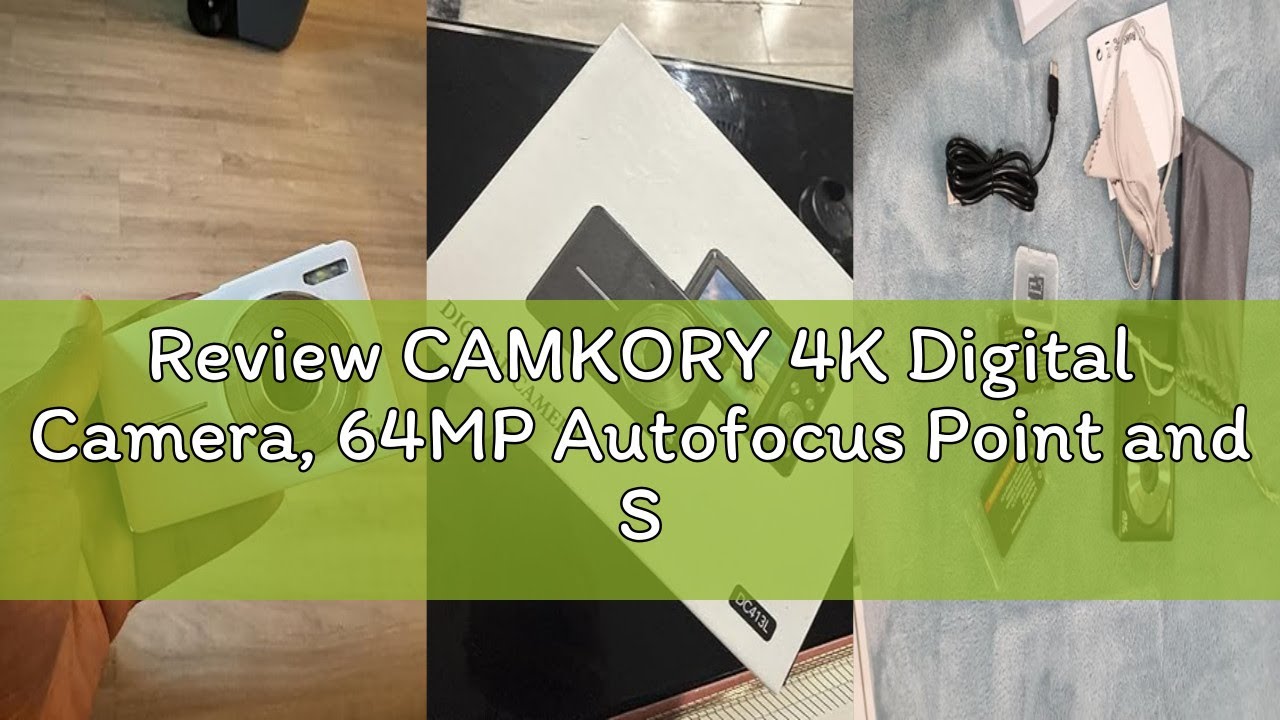 Review CAMKORY 4K Digital Camera, 64MP Autofocus Point and Shoot Camera with Front & Rear Camera,  F